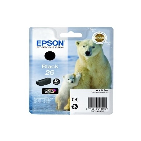 Cartouche noir EPSON pour Expression Home XP-600... (N°26) (ours)