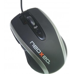 Neoxeo MSE 50 Black/Silver - Souris filaire noire/argent