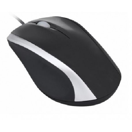 Neoxeo MSE 80 Black/silver - Souris optique filaire noire/argent