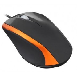 Neoxeo MSE 80 Black/orange - Souris optique filaire noire/orange