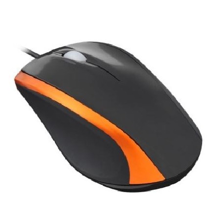 Neoxeo MSE 80 Black/orange - Souris optique filaire noire/orange