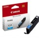 Cartouche cyan Canon CLI-551C pour Pixma MG5450 / MG6350...