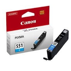 Cartouche cyan Canon CLI-551C pour Pixma MG5450 / MG6350...