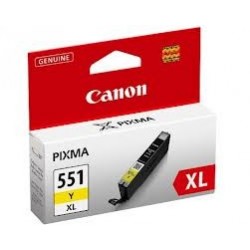 Cartouche jaune Canon CLI-551YXL pour Pixma MG5450 / MG6350...