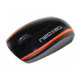 Neoxeo MSE 200 Wireless Black/orange - Souris optique sans fil noire/orange