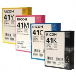 Pack de 4 cartouches haute capacité d'encre Ricoh pour Aficio SG3110dnw (GC-41)