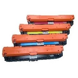 Pack de 4 toners génériques pour HP Color Laserjet CP5525...