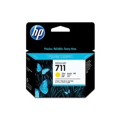 lots de 3 cartouches d'encre jaune HP pour Designjet T520 ePrinter / T120 (N°711)