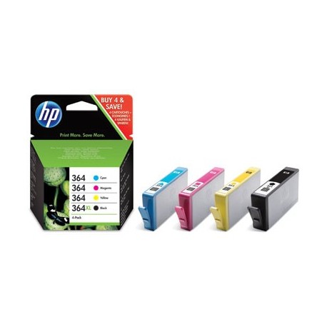 Pack de 4 cartouches HP N°364XL / N°178XL pour photosmart B8550 / C5380...