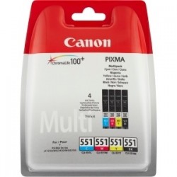 Multipack Canon CLI-551 pour Pixma MG5450 / MG6350...