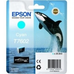 Cartouche Encre Cyan pour EPSON SureColor SC-P600 (T7602) (Orque)