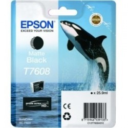 Cartouche Encre Noir matte pour EPSON SureColor SC-P600 (T7608) (Orque)