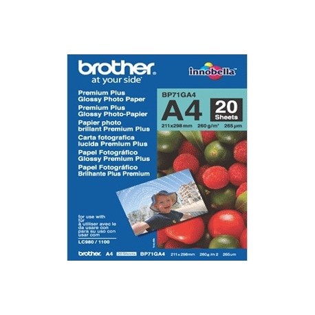 Papier Photo Brother Innobella  A4 260 g/m² Brillant (20 Feuilles)