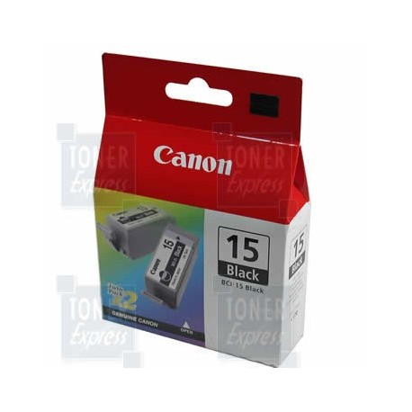 Cartouche d'Encre Noire Canon  BCI 15BK (x 2)