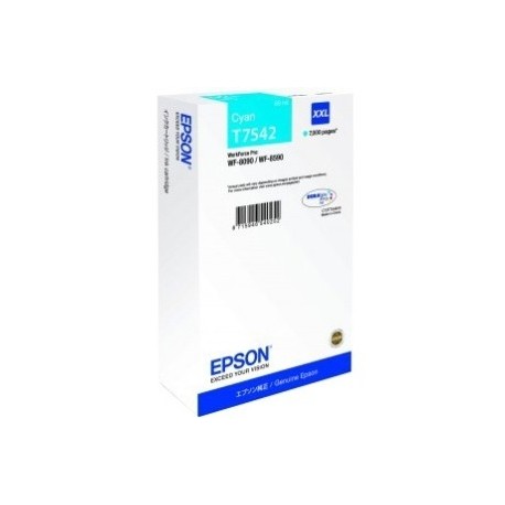 Cartouche Cyan Epson Tres Haute Capacité pour WorkForce 8090dw / 8590dwf...(T7542XXL)