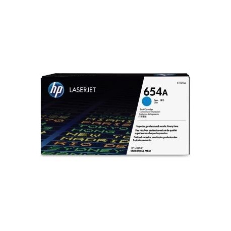 Toner cyan HP pour Color LaserJet Enterprise M651 (654A)