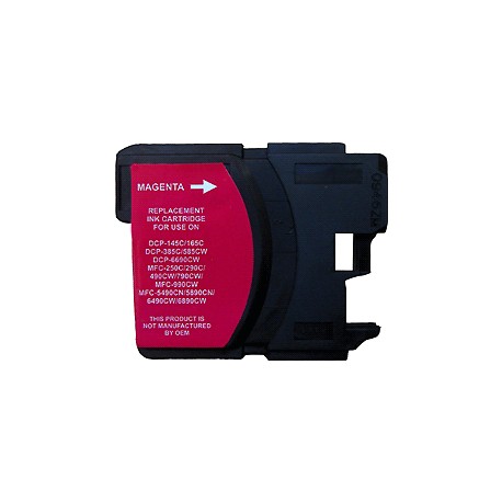 Cartouche magenta générique pour Brother (compatible LC1100, LC980)