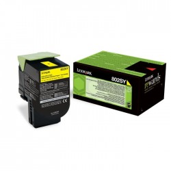 Toner jaune Lexmark pour CX310n / CX410e ... haute capacité (802SY)