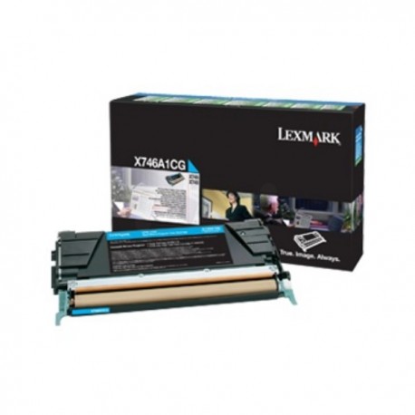 Toner cyan Lexmak X746de / X748 (Alt. X746A2CG)