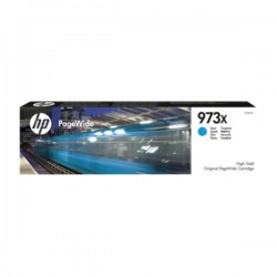 Cartouche jet d'encre Cyan Haute Capacité HP pour PageWide : Pro 452dw / 477dw ....(N°973X)