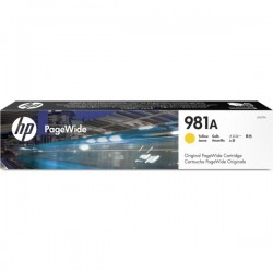 Cartouche jet d'encre Jaune HP pour PageWide Enterprise 556 dn / xh ... (N°981A)