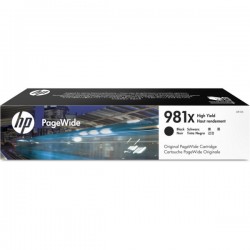 Cartouche jet d'encre Noir Haute Capacité HP pour PageWide Enterprise 556 dn / xh ... (N°981X)