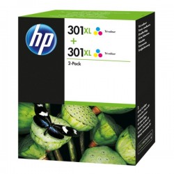 Pack 2 encres couleurs HP pour deskjet 1050 / 2050 / 3050 ... (N°301XL)