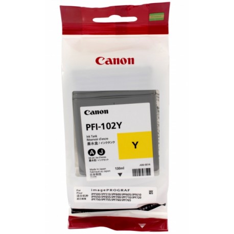 Encre Jaune Canon pour IPF500 / IPF600 / IPF700 (PFI-102Y)