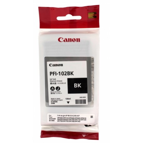 Encre noir Canon IPF500 / IPF600 / IPF700 (PFI-102BK)