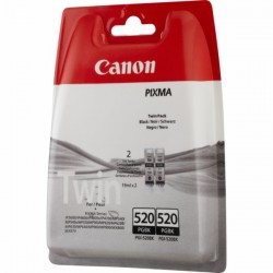 Pack 2 Cartouches d'encre noire Canon pour Pixma ip3600 / mp540...PGI-520BK