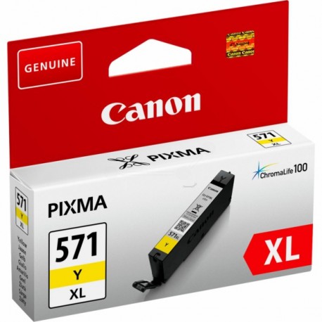 Cartouche Encre Jaune Haute capacité (CLI-571Y XL) pour Canon Pixma MG 5750 / MG 6850...