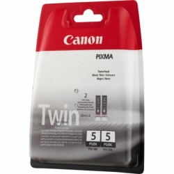 2* Cartouches d'encre Canon PGI-5BK noir (Twin Pack) (0628B030)