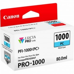 Cartouche Jet d'encre Cyan Photo CANON (80 ml) pour Imprimante Jet d'encre - Capacité 5140 pages