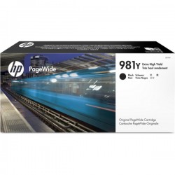 Cartouche jet d'encre Noir Extra Haute Capacité HP pour PageWide Enterprise 586 ... (N°981Y)