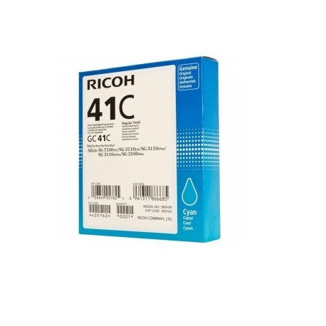 Cartouche d'encre cyan haute capacité Ricoh pour Aficio SG3110dnw ... (GC-41C)