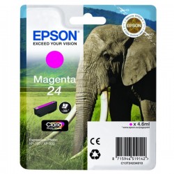 Cartouche magenta éléphant Epson série 24 pour expresssion photo XP750 / XP850 (C13T24234012)