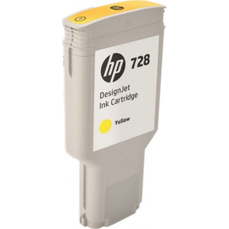 Cartouche d'encre Jaune Très Haute Capacité HP Designjet T730 / T830 (N°728)