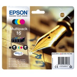 Multipack Epson pour WorkForce WF-2010w / WF-2520nf ... (n°16 - plume) (C13T16264012)