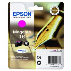 Cartouche magenta Epson pour WorkForce WF-2010w / WF-2520nf ... (n°16 - plume) (C13T16234012)