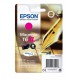 Cartouche magenta haute capacité Epson pour WorkForce WF-2010w / WF-2520nf ... (N°16XL - Plume) (C13T16334012)