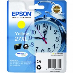 Cartouche d'encre jaune XL Epson pour WorkForce WorkForce 3620/ 3640/7620DTWF .. (n°27XL) (réveil) (C13T27144012)