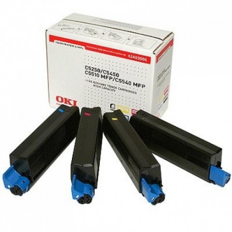 Toner rainbow kit Oki pour C5250/C5450/C5510MFP... (N,C,M,J)