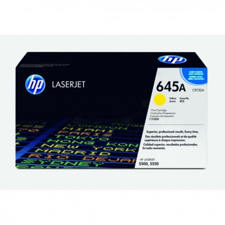 Toner Jaune HP pour Color LaserJet 5500 - 5550 (645A)