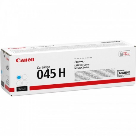 Cartouche Toner Cyan Haute Capacité CANON pour Imprimante Laser (N°045CH) - Capacité 2 200 pages