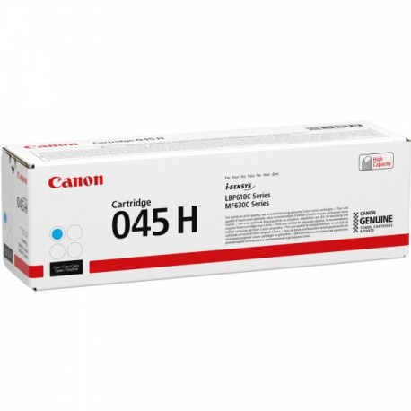 Cartouche Toner Cyan Haute Capacité CANON pour Imprimante Laser (N°045HC) - Capacité 2 200 pages
