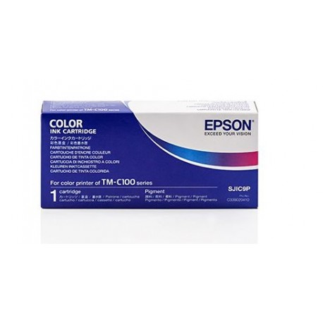 Cartouche Jet d'encre SJIC9P Couleur EPSON (24,8 ml) pour Imprimante TM-C100