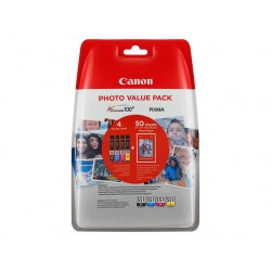 Multipack Canon CLI-551 + papier photo pour Pixma MG5450 / MG6350...
