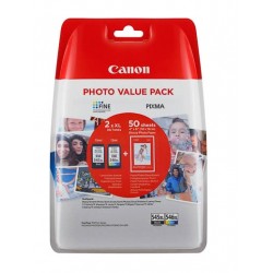 Multipack noir + couleur Canon pour pixma MG2450 / MG2550 / MX495...  (PG-545X + CL-546XL + Papier photo)