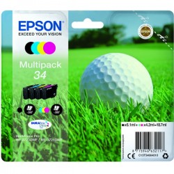 Pack de 4 cartouches Epson pour WorkForce 3720DWF/3725DWF .. (n°34) (balle de golf)