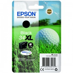 Cartouche d'encre Noire Haute Capacité Epson pour WorkForce 3720DWF/3725DWF .. (n°34XL) (balle de golf)